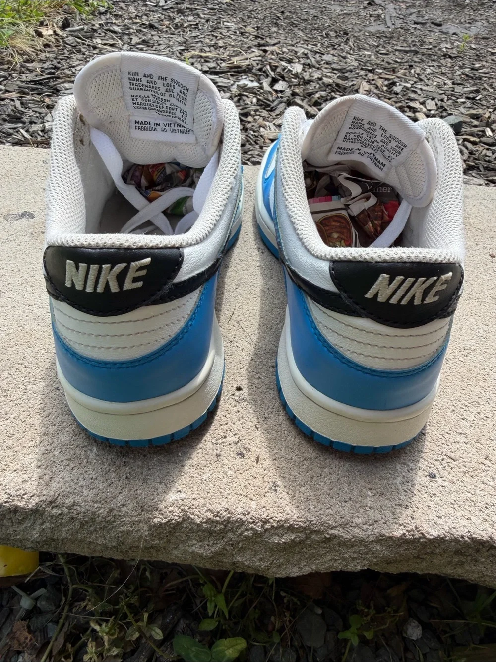 Nike Dunk Low GS (Blue White Black) Sneakers - Size 6Y / Women’s 7.5